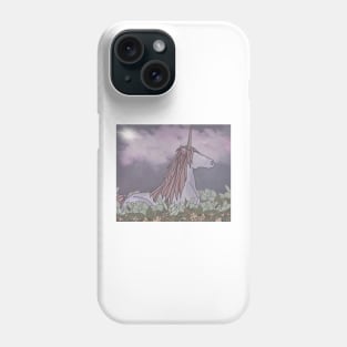 unicorn under moon Phone Case