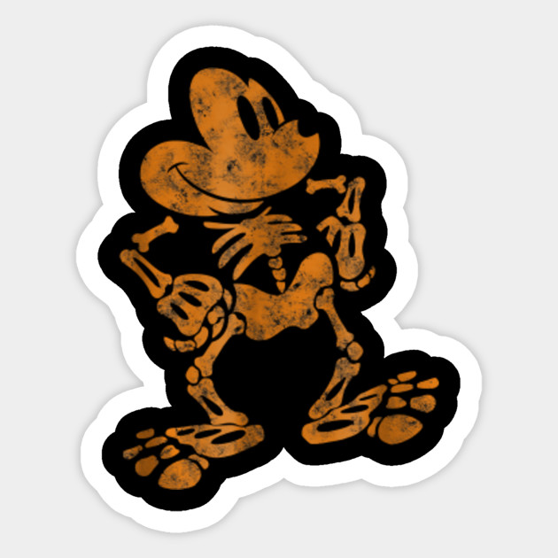 Disney Mickey Mouse Halloween Skeleton Horror Mickey Mouse