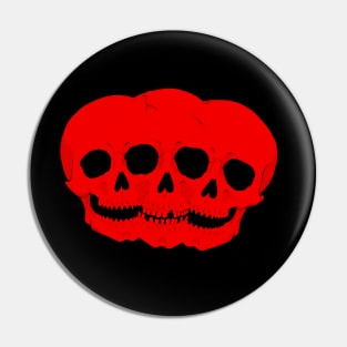 Red skulls Pin