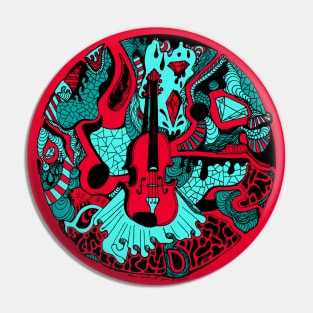 Turqred Circle of Music Pin