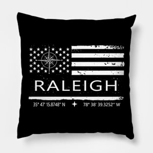 Us Flag Raleigh, Raleigh City Love Pillow