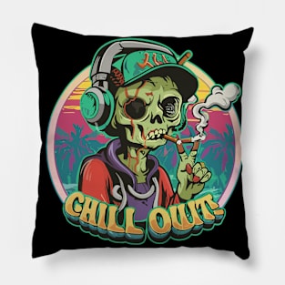 Chill Out: Hip Hop Zombie Art Piece Pillow