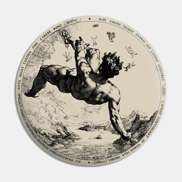 Phaeton - Hendrick Goltzius, Icarus, Greek Mythology, Aesthetic, Goth Pin by SpaceDogLaika
