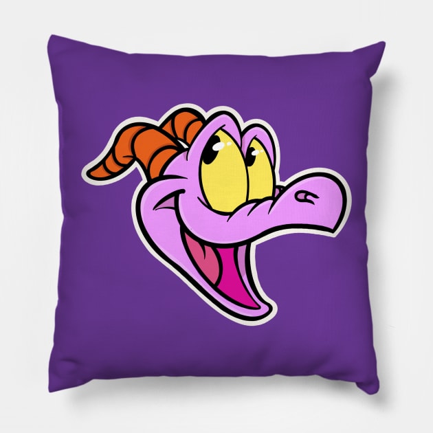 Happy little purple dragon of imagination Pillow by EnglishGent