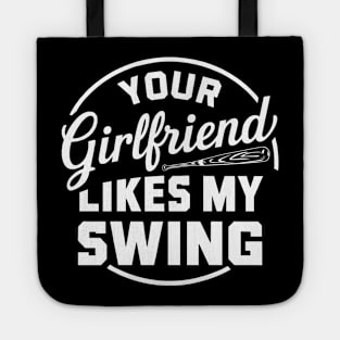 Baseball Girlfriend Quote Tote