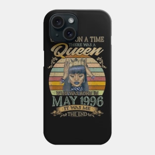 Girls 24th Birthday Queen May 1996 Queen Birthday Phone Case