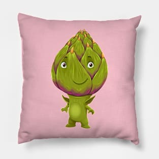 Artichoke Cartoon Funny Pillow