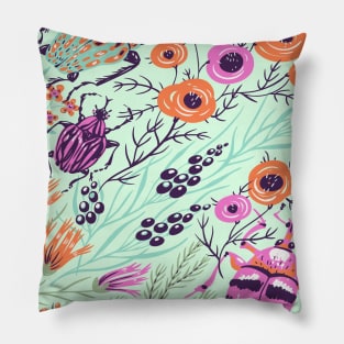 Nature Insect Pattern Pillow