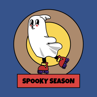 spooky  season ghost skating T-Shirt