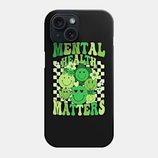 Mental Health Matter Groovy Floral Mental Health Awareness Phone Case