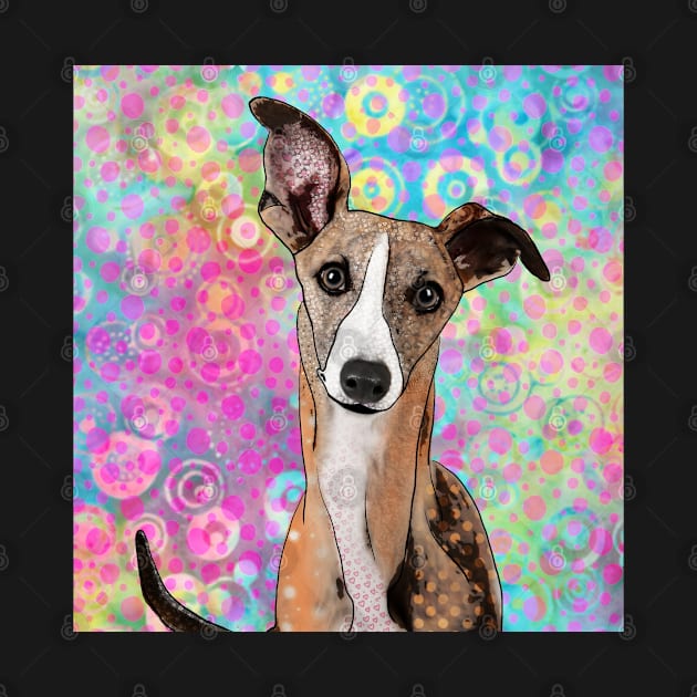 Whippet pop art by MistyLakeArt