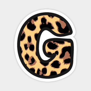 Copy of Letter G Initial Cheetah Monogram Sticker Magnet