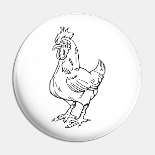 Rooster Chicken Pin