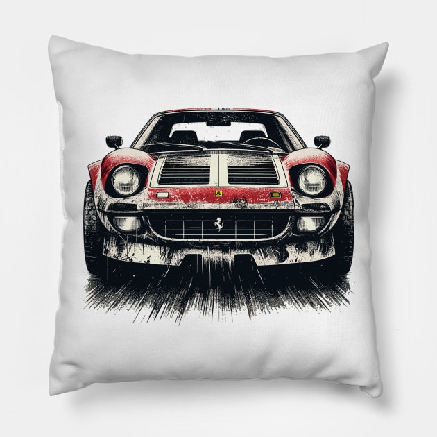 Ferrari 308 Pillow by Vehicles-Art