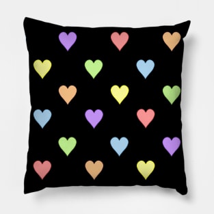 Mini Pastel Rainbow Hearts Pillow