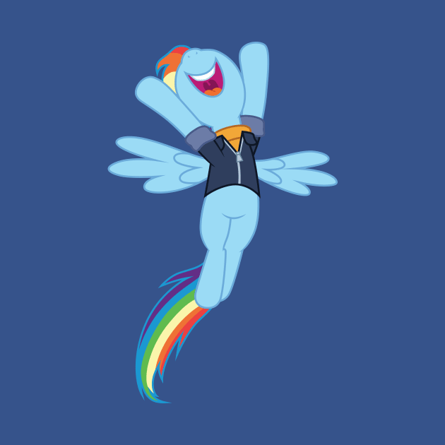 Soaring Future Rainbow Dash by CloudyGlow