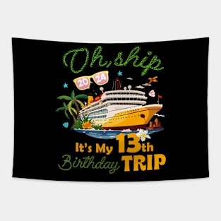 It's My 13th Birthday Trip 13 Years Old Cruising B-day Party Tapestry