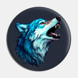 Sky wolf print Pin