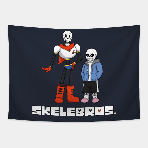 Undertale Skelebros Sans and Papyrus Tapestry by halegrafx