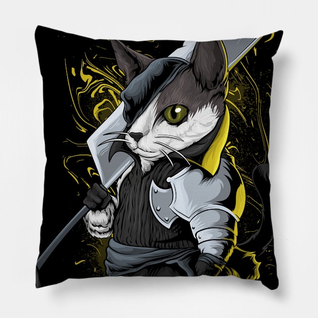 killer cat Pillow by Wagum Std