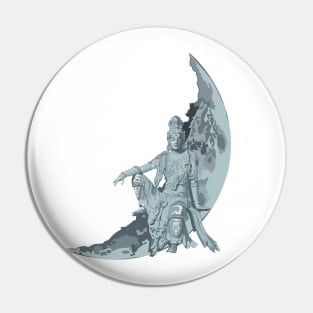 Buddha Guanyin Bodhisattva Sitting on the Moon Pin