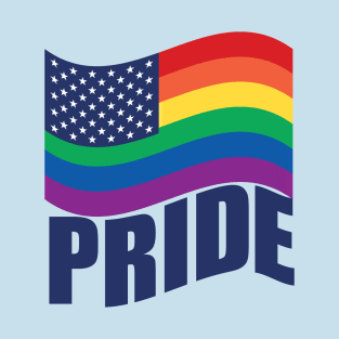 Gay Pride American Flag T-Shirt