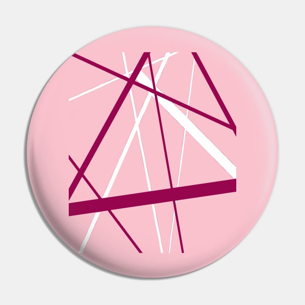 Criss Cross Pink and White Lines Pin by taiche