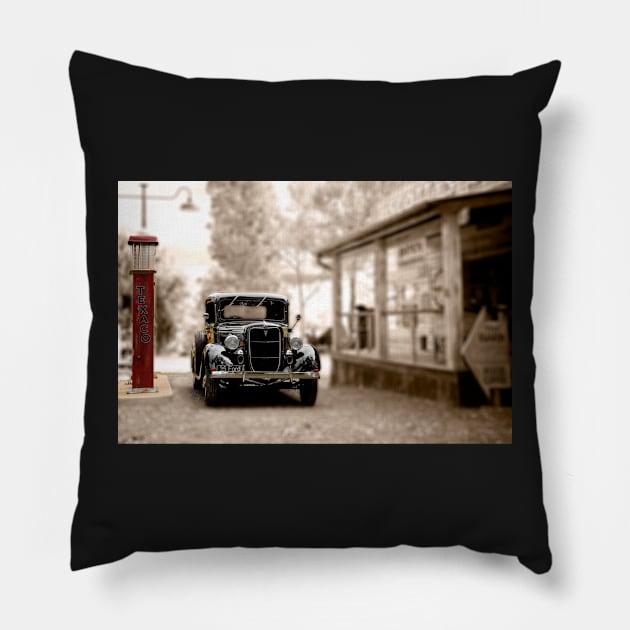 Old Timer Classic Car Pillow by Custom Autos