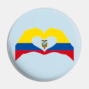 We Heart Ecuador Patriot Flag Series Pin