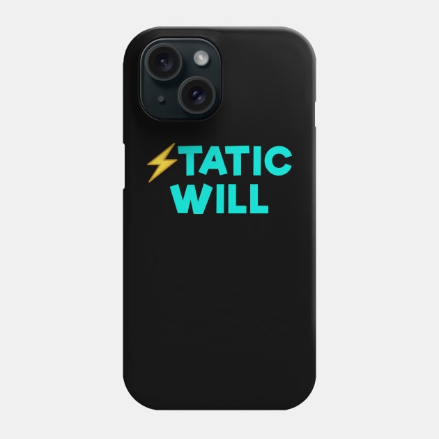 Static will Light Blue Phone Case by Dolta