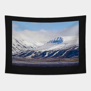 Snow Covered Mountains on Arctic Spitsbergen Tapestry