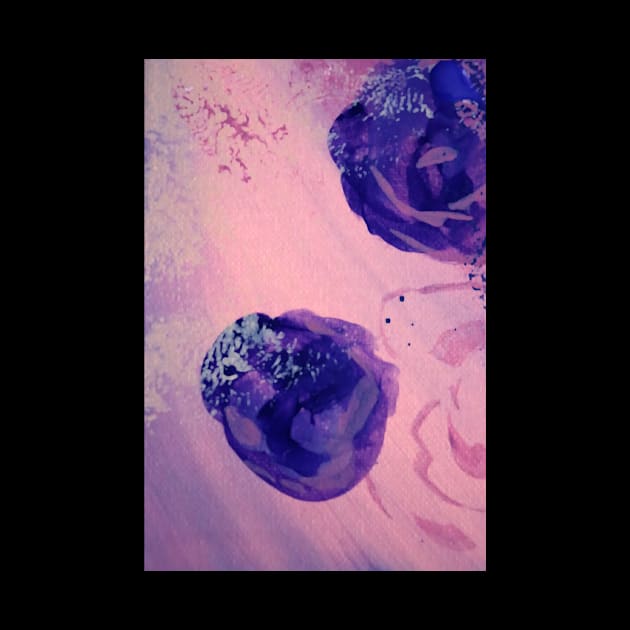 Purple Roses Abstract Femme by bubbsnugg