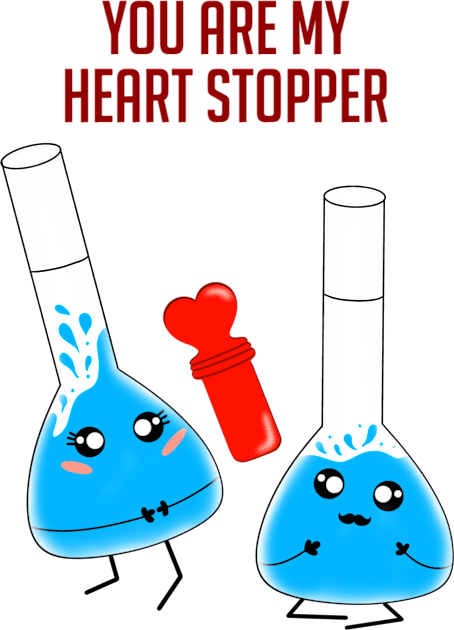 Heart Stopper chemistry humor for your partner Kids T-Shirt by Andrew Collins