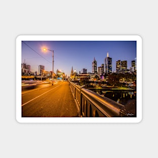 Melbourne from Princess Bridge, Victoria, Australia. Magnet