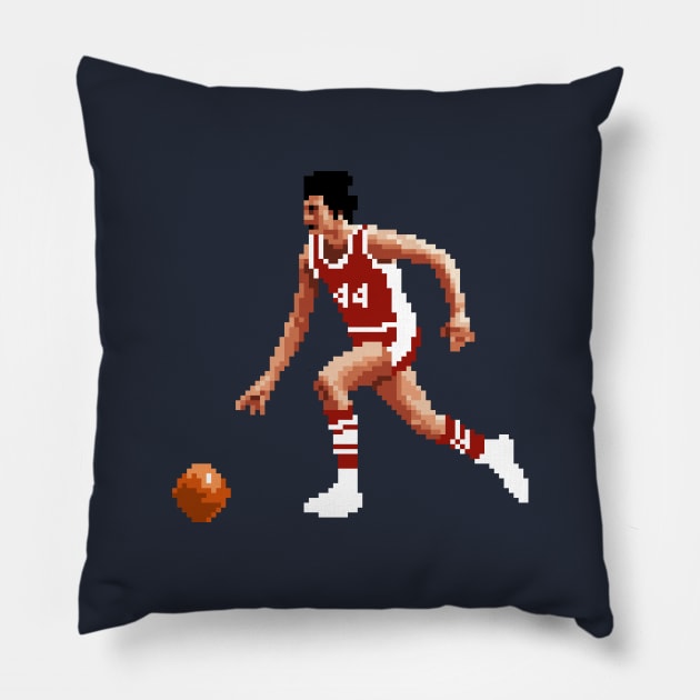 Pete Maravich Pixel Pillow by qiangdade