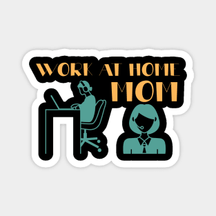 Minimalist Work At Home Graphic Illustration Magnet