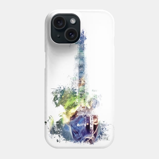 blue guitar Guitar Phone Case by JBJart