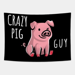 Crazy Pig Guy Tapestry