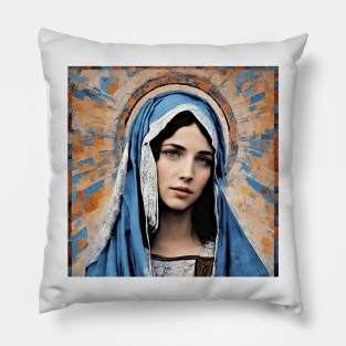 modern picture with Holy Mary Pillow