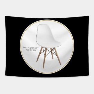 Mid-Century Modern White Chair Tapestry