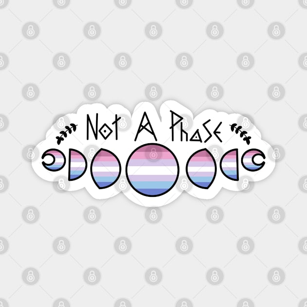 Not a Phase - Bigender Pride Magnet by Beelixir Illustration