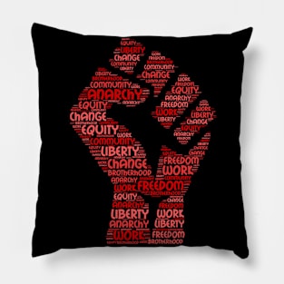 anarchy word cloud Pillow