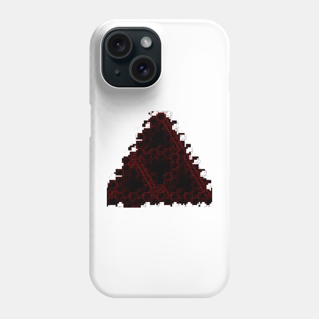 Blood-red Pixel Triforce v1 Phone Case by findingNull