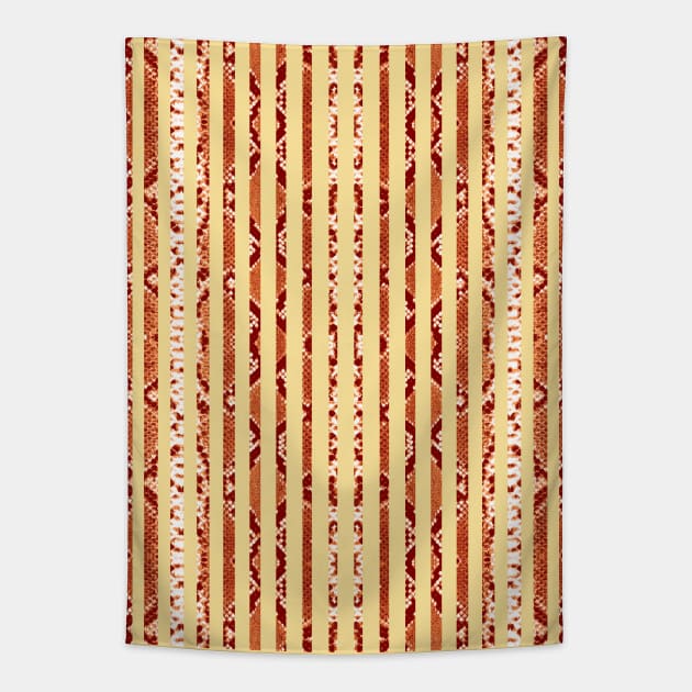 Striped Snake Skin Tapestry by mkbl