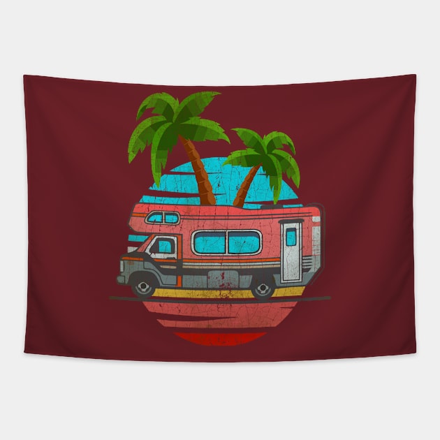 Summer With Sunset Tapestry by CreatenewARTees