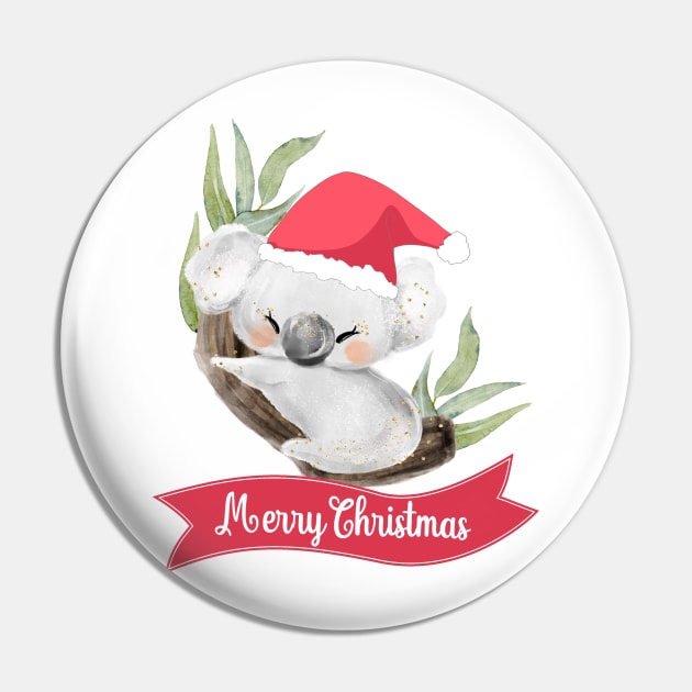Christmas Koala Pin by KarwilbeDesigns