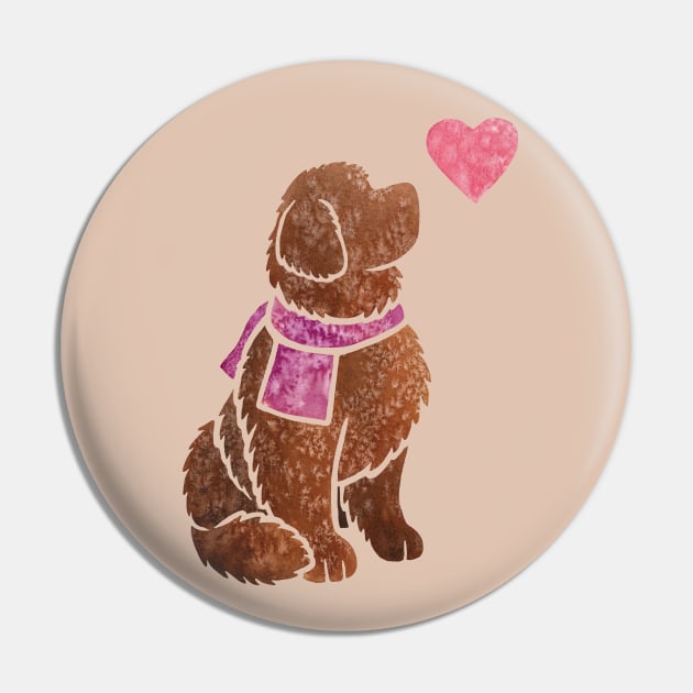 Newfoundland dog watercolour Pin by animalartbyjess