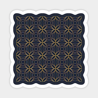 Art Deco onion pattern in navy and gold Magnet