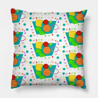 Cheeseburger Toppings Pattern Pillow