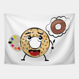 Donut Artist - Funny Tapestry